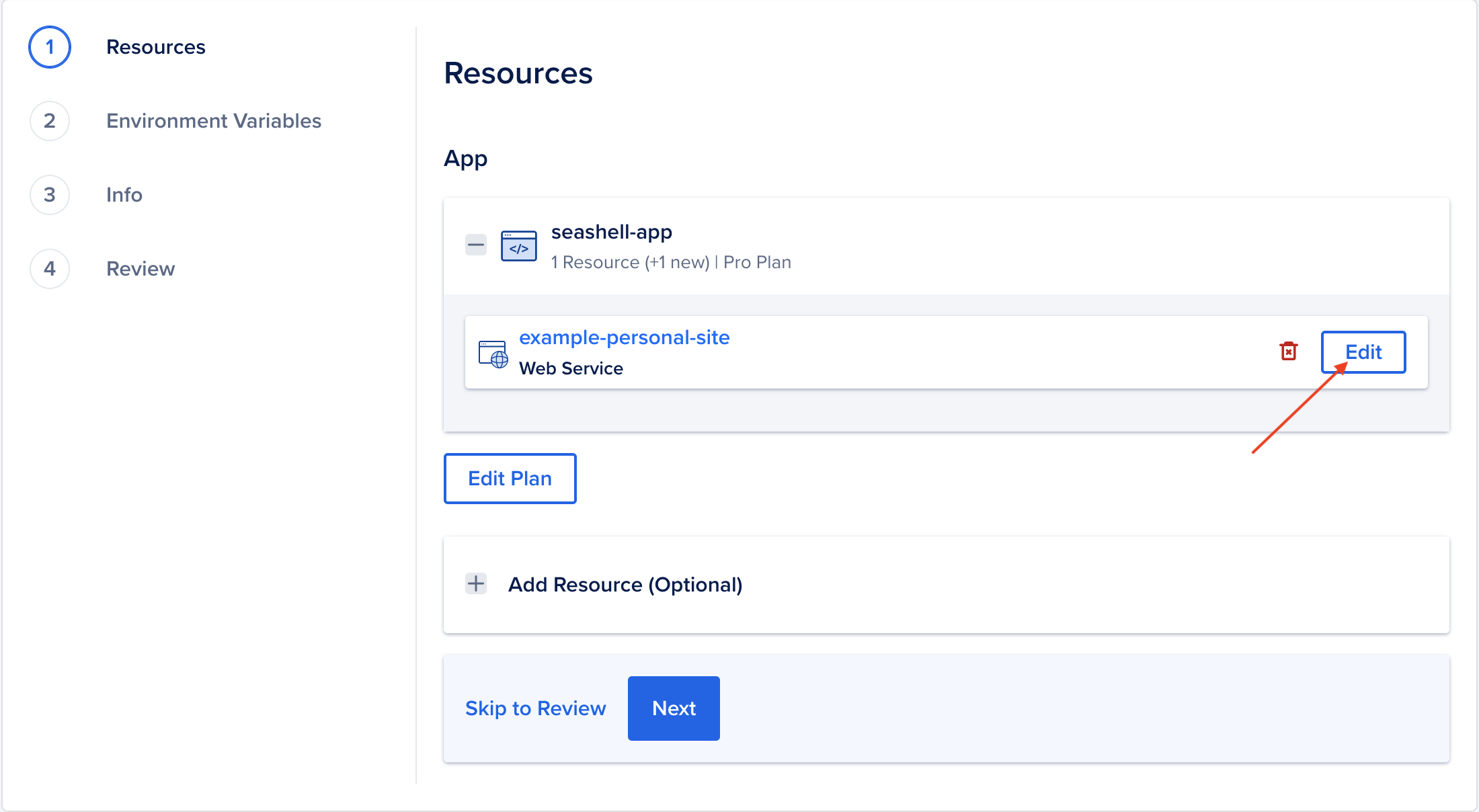 Edit app settings in Digital Ocean